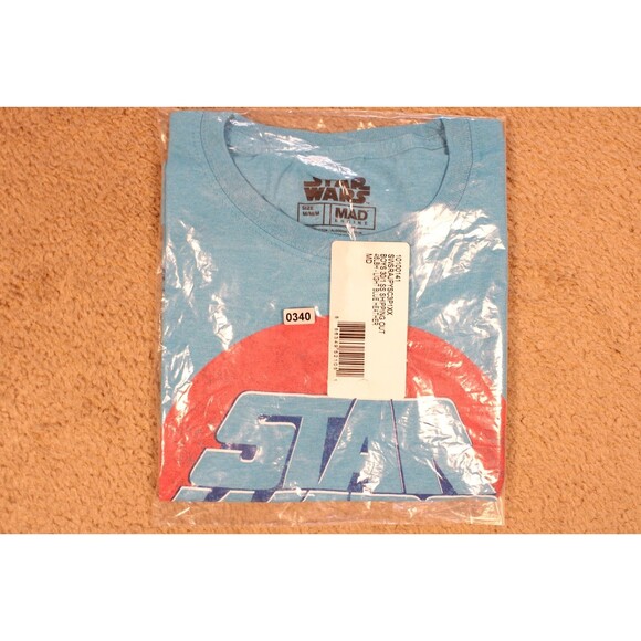 STAR WARS Boys X-Wing Fighter Graphic Tee T-Shirt (M) Light Blue Heather NWOT - Picture 6 of 6